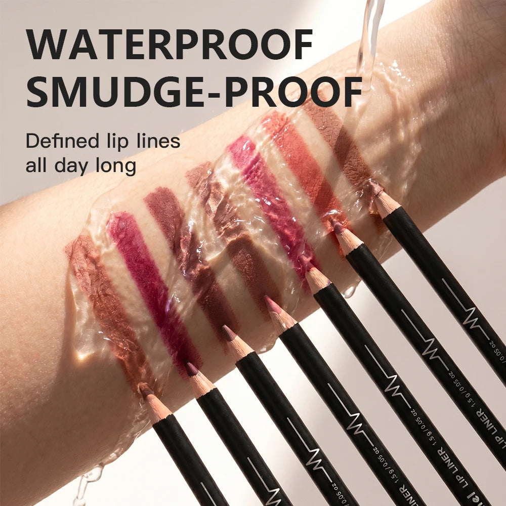 12 Piece Waterproof Matte Lip Liner Pencil Set