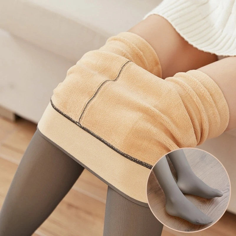 Nylon Elastane Fleece Lined Thermal Tights for Women - 4