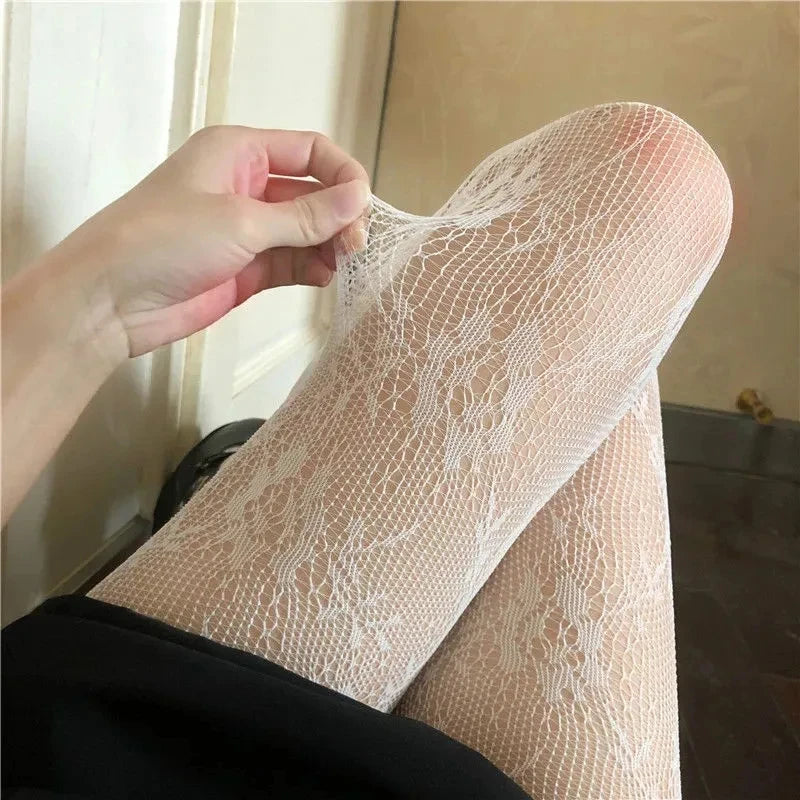 Floral Lace Nylon Pantyhose Tights