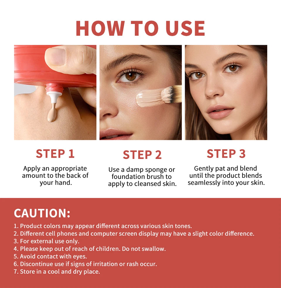 Liquid Skin Tint Foundation Radiant Coverage Makeup - 16