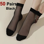 Nylon Spandex Transparent Casual Socks