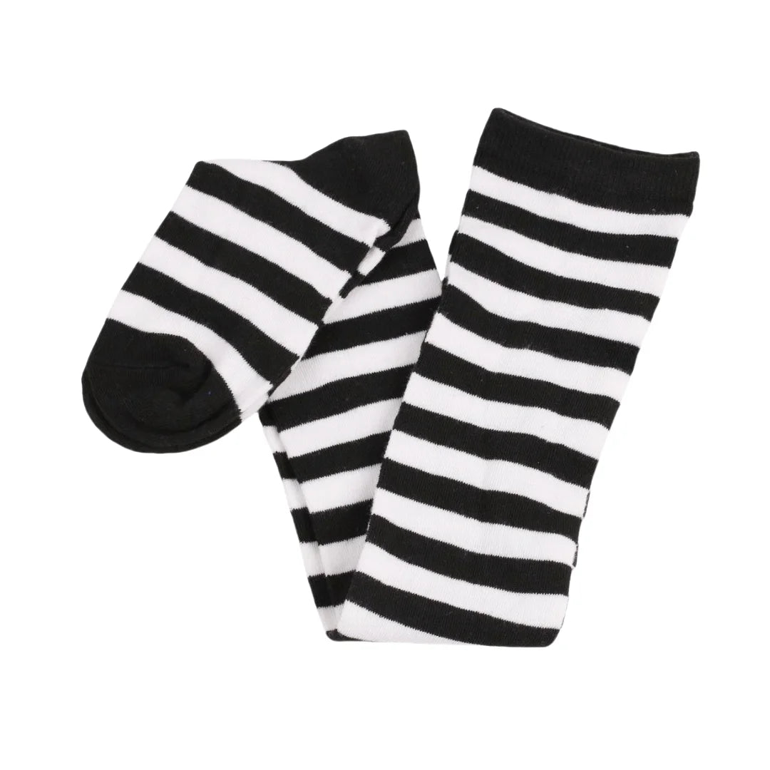 Polyester Spandex Striped Knee High Socks - 6