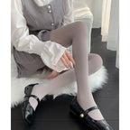 Elastane Nylon Opaque Footed Tights