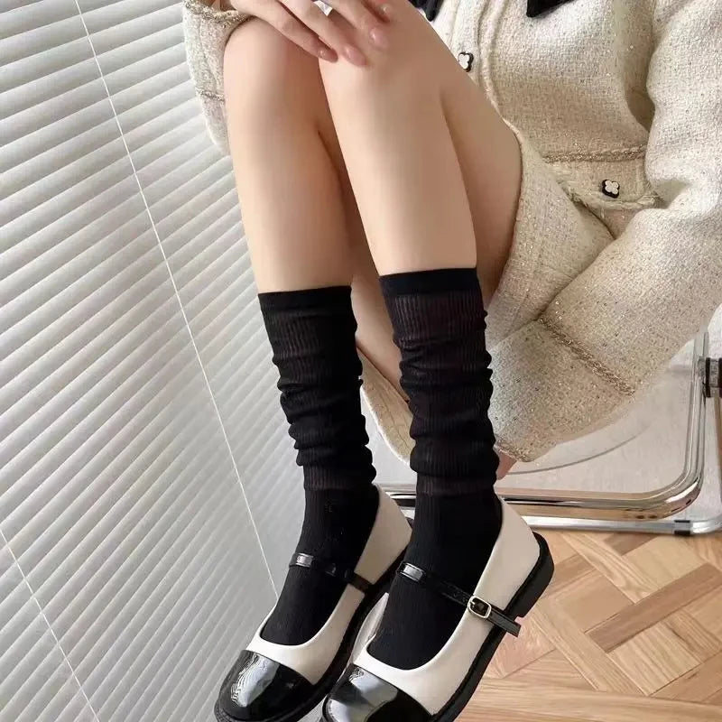 Polyester Blend Knee High Loose Stockings