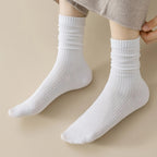 Polyester Elastane Women Mid Tube Casual Socks