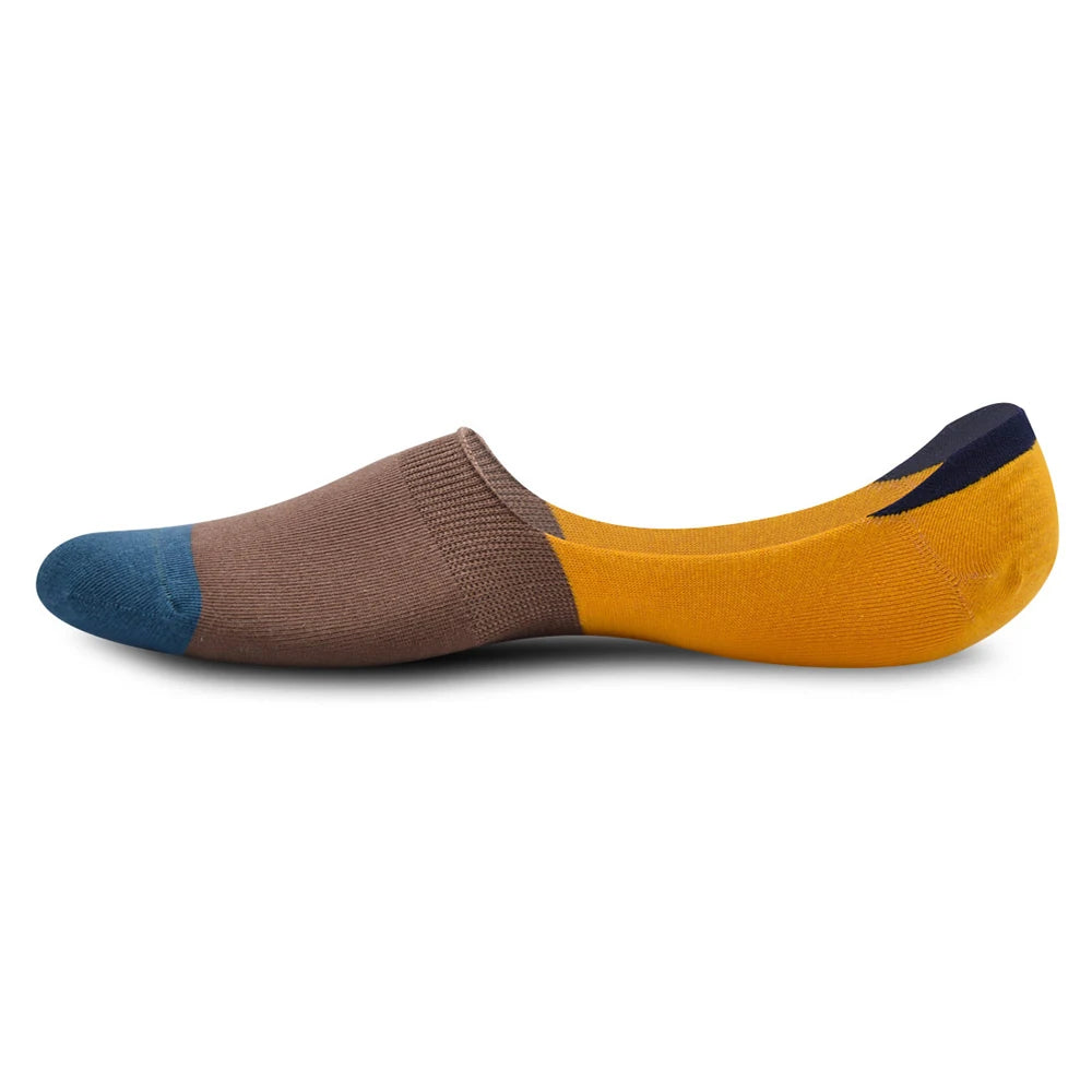 Mens Cotton Low Cut Anti Slip Invisible Socks
