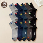Mens Breathable Polyester Spandex Low Tube Casual Sports Socks