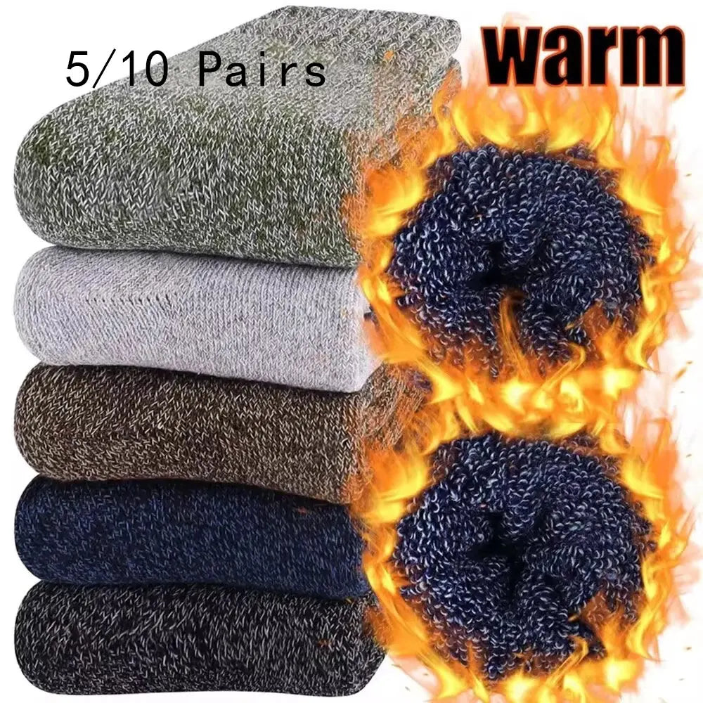 Wool Blend Thermal Crew Socks For Men