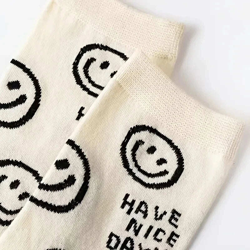Polyester Elastane Blend Mid Tube Crew Socks for Women - 4