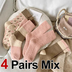 Thick Striped Plush Winter Socks for Women