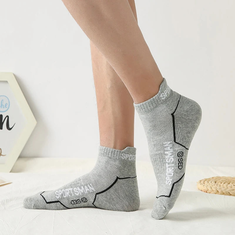 Cotton Polyester Blend Breathable Ankle Sports Socks - 9