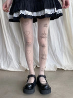 Nylon Patterned Sheer Tights Women