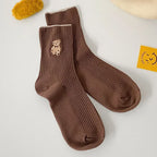 Polyester Cotton Casual Bear Socks