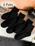 Womens Polyester Elastane Low Tube Casual Ankle Socks 6 Pack