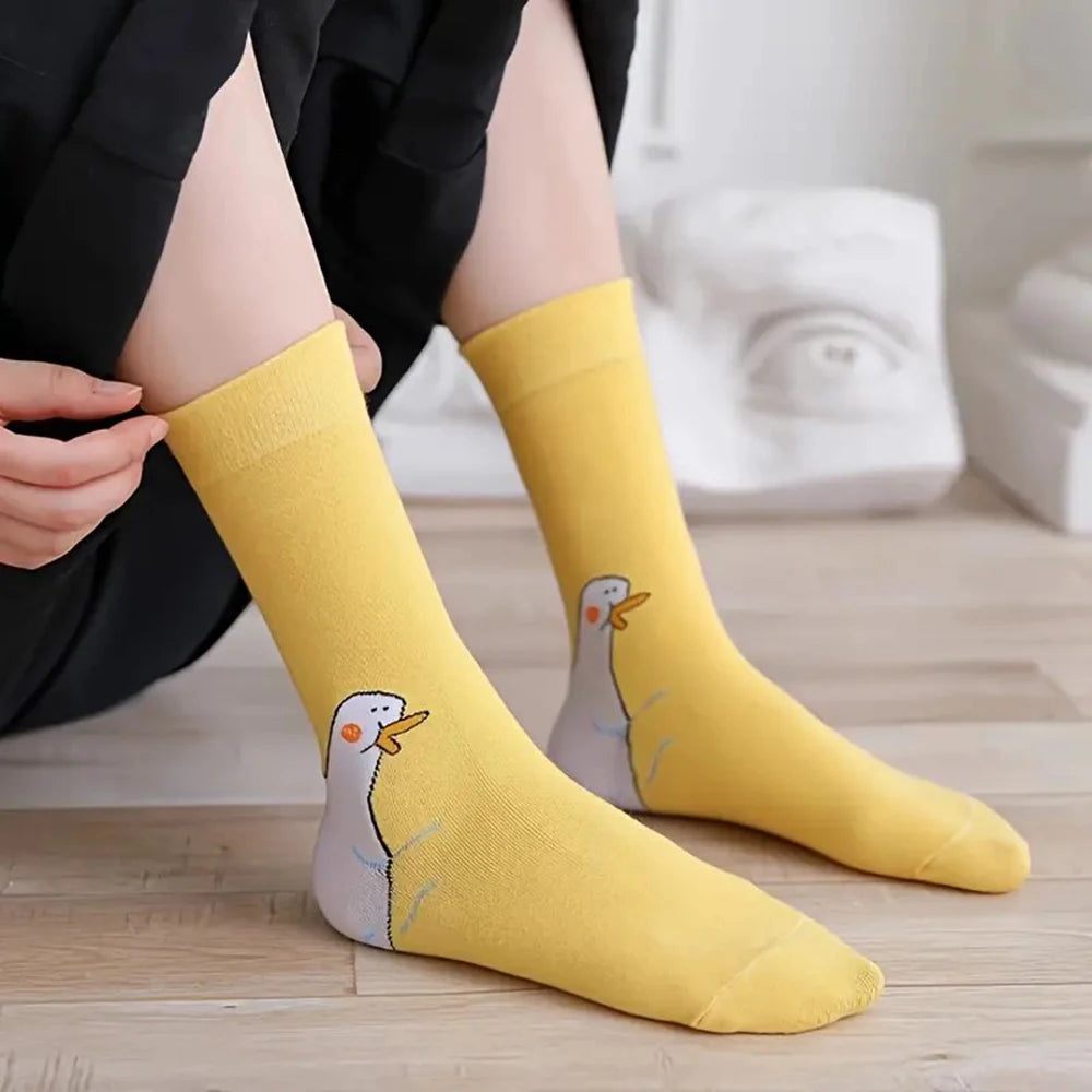 Polyester Spandex Cartoon Casual Socks