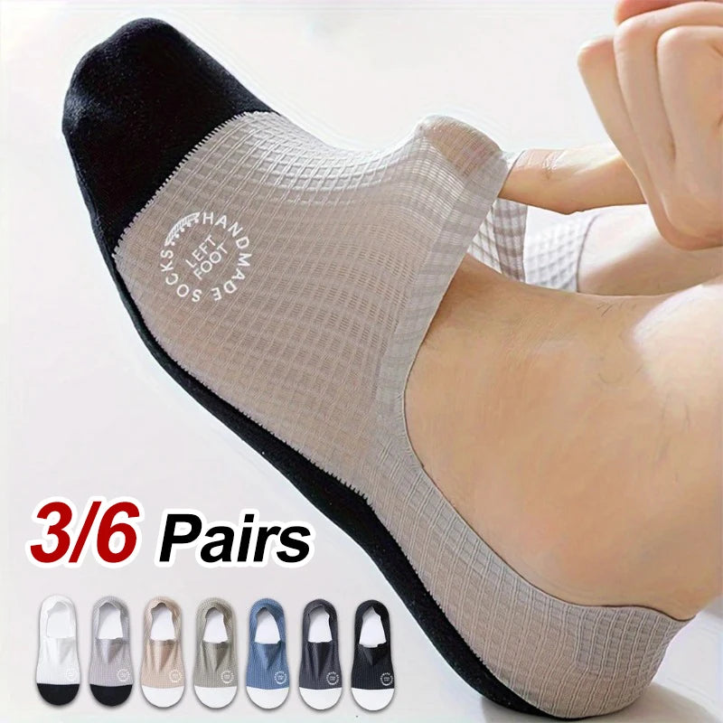 Cotton Blend Low Cut Breathable Invisible Socks - 1