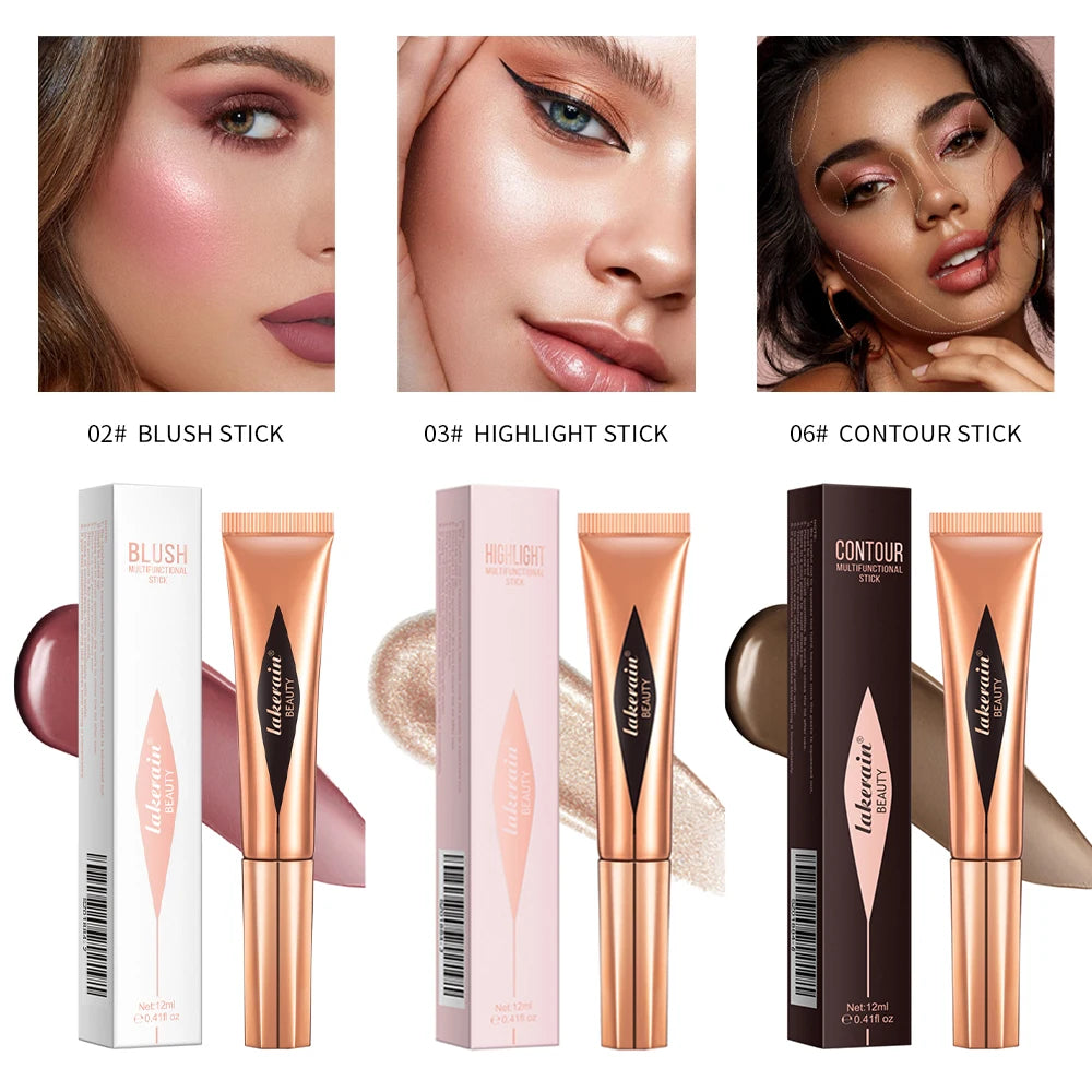 Liquid Face Contour Highlighter and Blush Wand Makeup Applicator - 26
