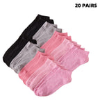 Polyester Elastane Ankle Socks Casual Low Tube Footwear