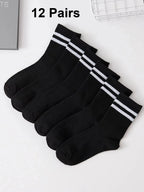 Polyester Elastane Crew Socks Set