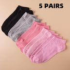 Polyester Elastane Ankle Socks Casual Low Tube Footwear