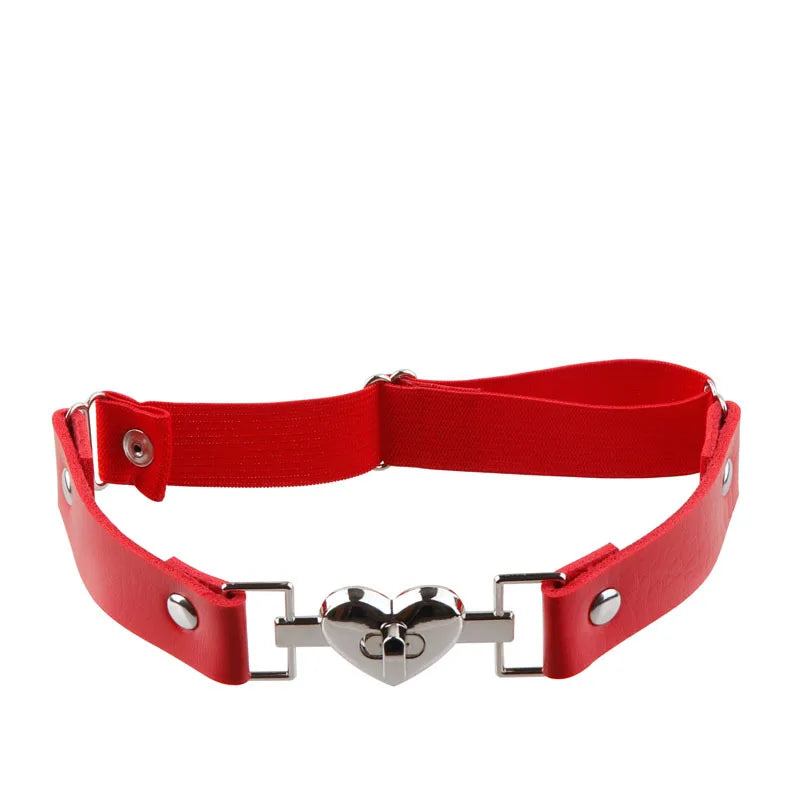 Leather Heart Leg Garter Adjustable Thigh Harness