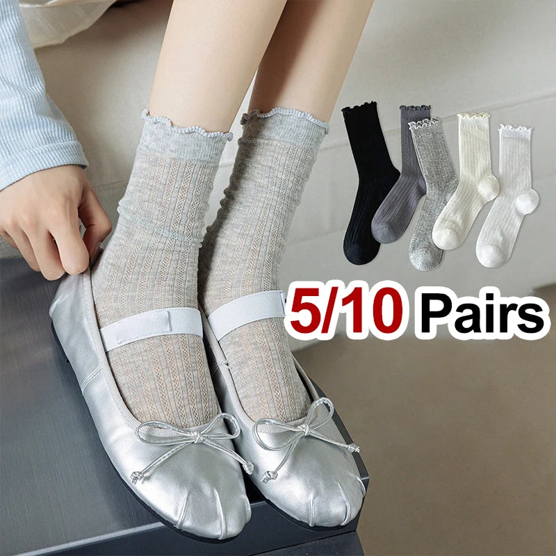 Polyester Elastane Casual Mid Tube Socks - 1