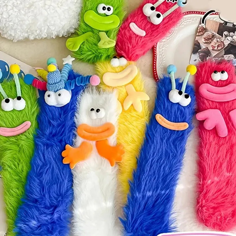 Polyester Elastane Cartoon Plush Socks