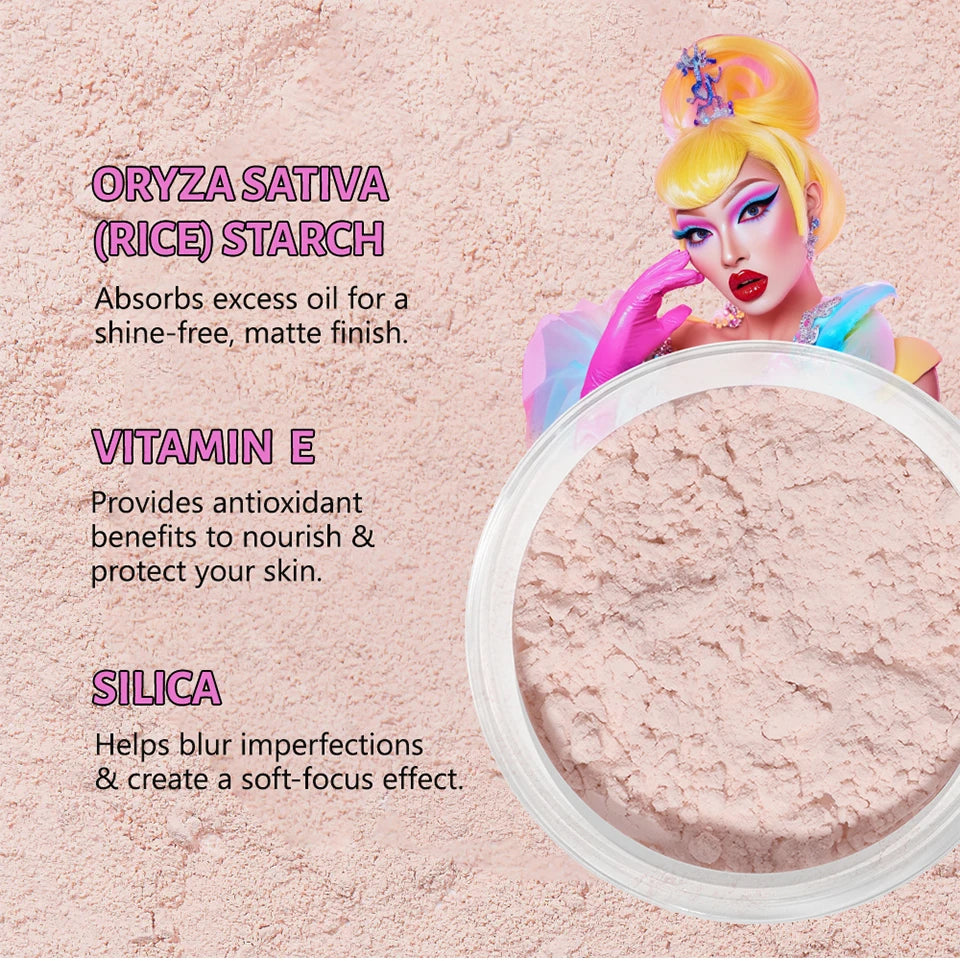 Matte Loose Face Powder for Long Lasting Makeup Setting - 12