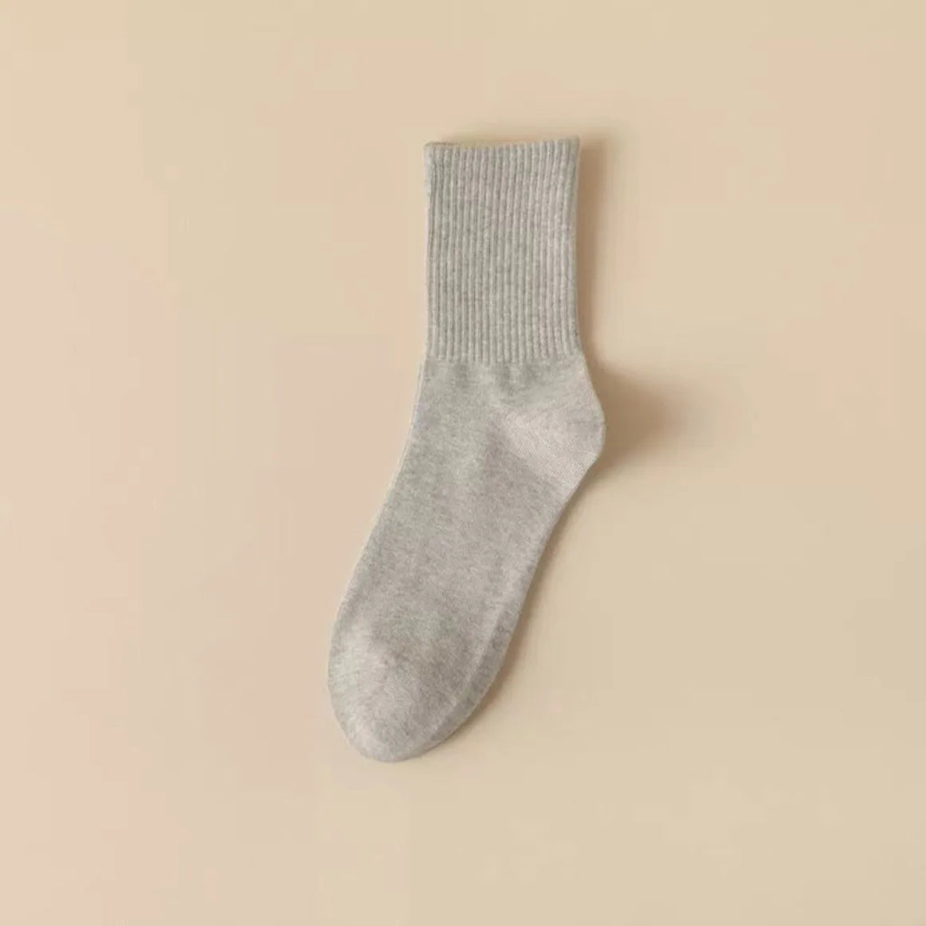 Polyester Mid Tube Casual Striped Women Socks 6 Pairs