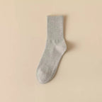 Polyester Mid Tube Casual Striped Women Socks 6 Pairs