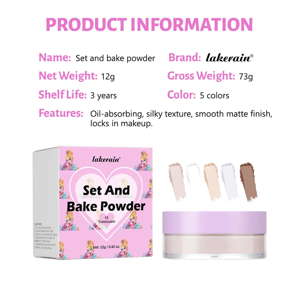 Matte Loose Face Powder for Long Lasting Makeup Setting