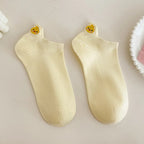 Cotton Embroidered Animal Crew Socks