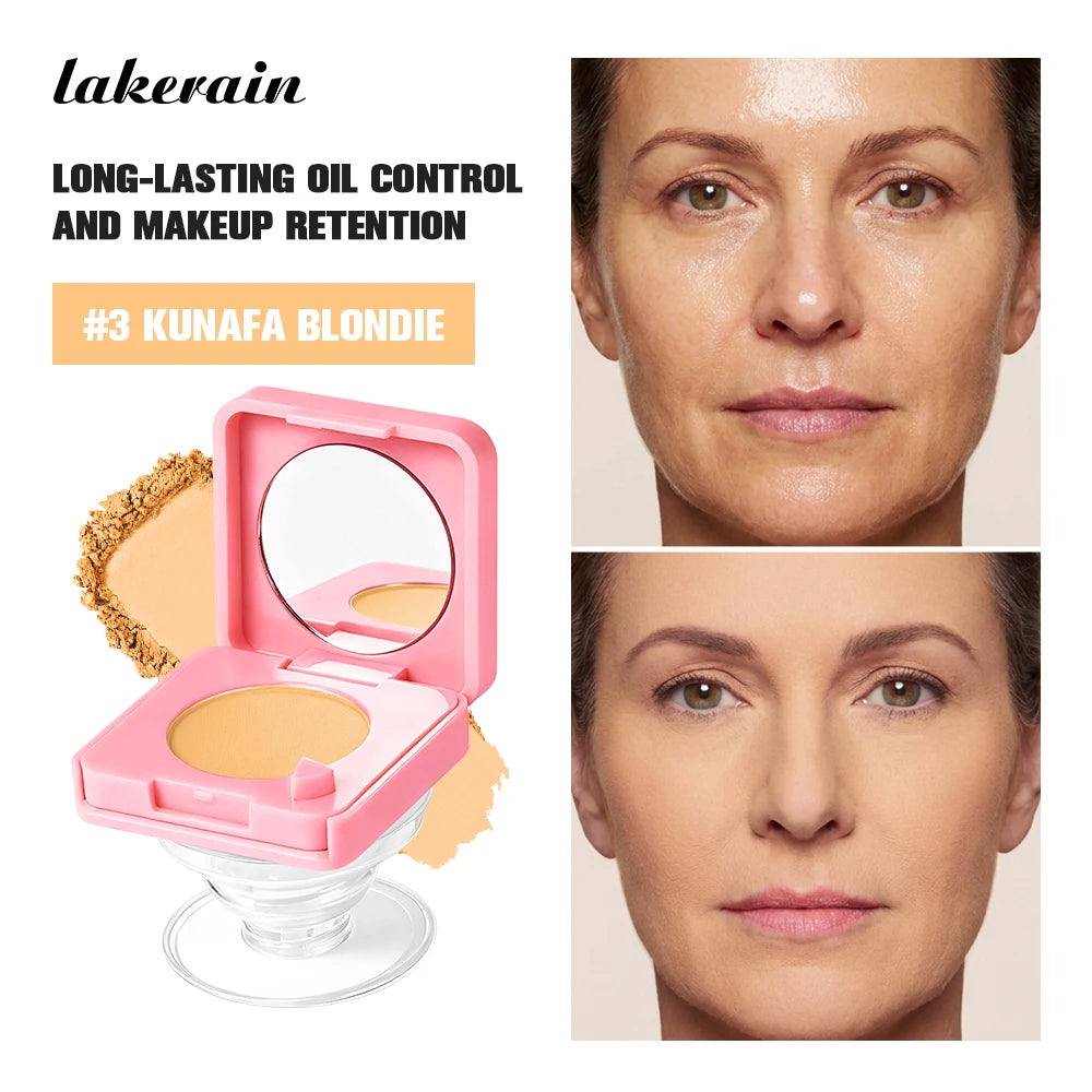 Pressed Powder Face Setting Compact With Integrated Phone Grip