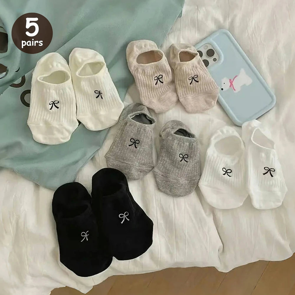 Polyester Elastane Women Low Tube Ankle Socks Set