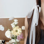 Polyester Lace Bowknot Decorative Neck Scarf