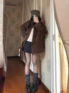 Fleece Lined Translucent Thermal Tights for Women