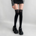 Polyester Elastane Lace Knee High Stockings