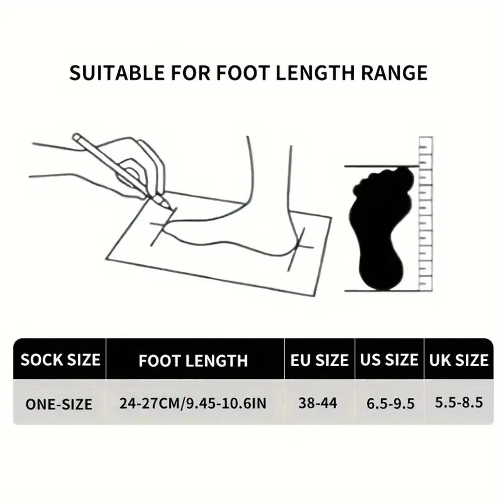 Polyester Blend Mens Crew Socks Mid Tube Casual Wear