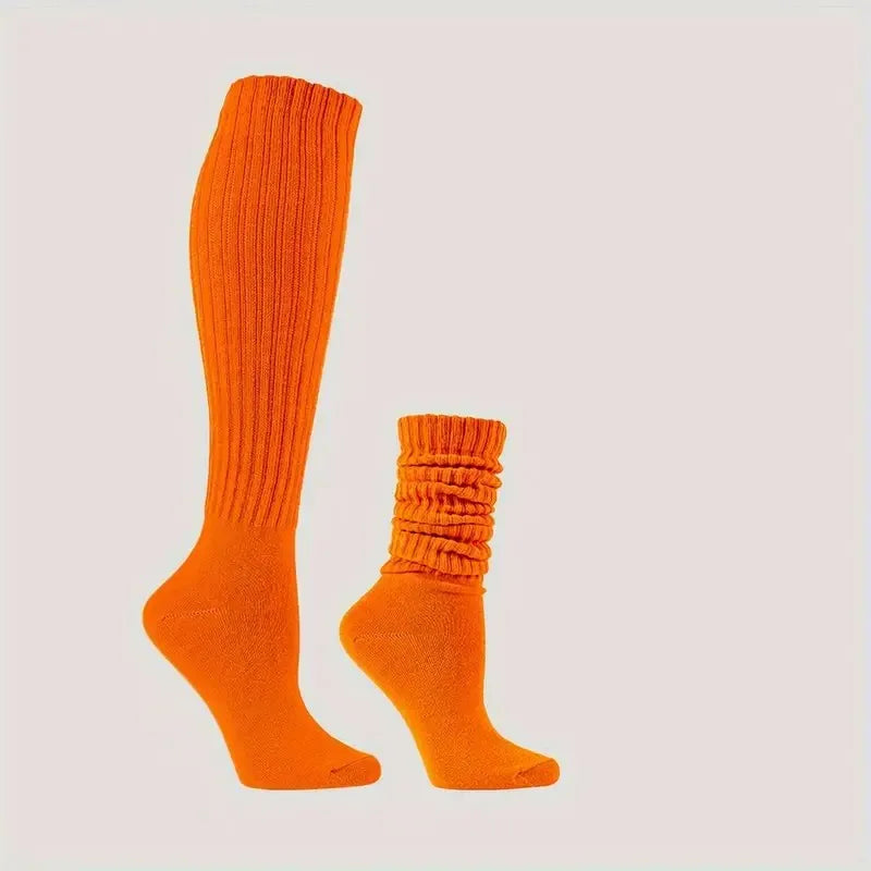 Polyester Elastane Knitted Calf Socks