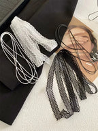 Lace Ribbon Bowknot Choker Necklace