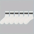 Polyester Spandex Mid Calf Casual Crew Socks