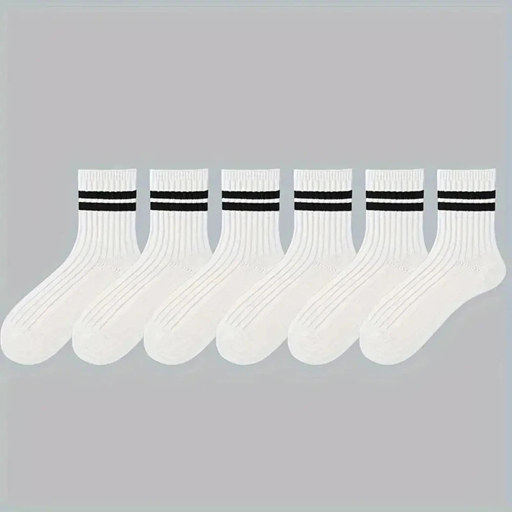 Polyester Spandex Casual Middle Tube Socks - 32