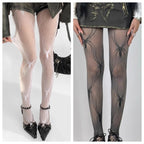 Nylon Spider Pattern Pantyhose Sheer Tights