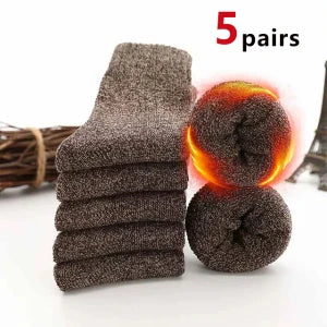 Wool Blend Thermal Crew Socks For Men