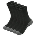 Unisex Polyester Elastane Crew Socks 5 Pack