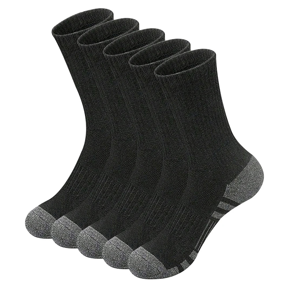 Polyester Blend Mens Crew Socks Mid Tube Casual Wear - 14