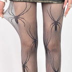 Nylon Spider Pattern Pantyhose Sheer Tights