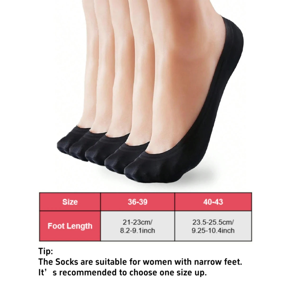 Nylon Elastane Invisible Low Cut Non Slip Liner Socks