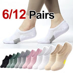 Breathable Polyester Invisible Ankle Socks for Women
