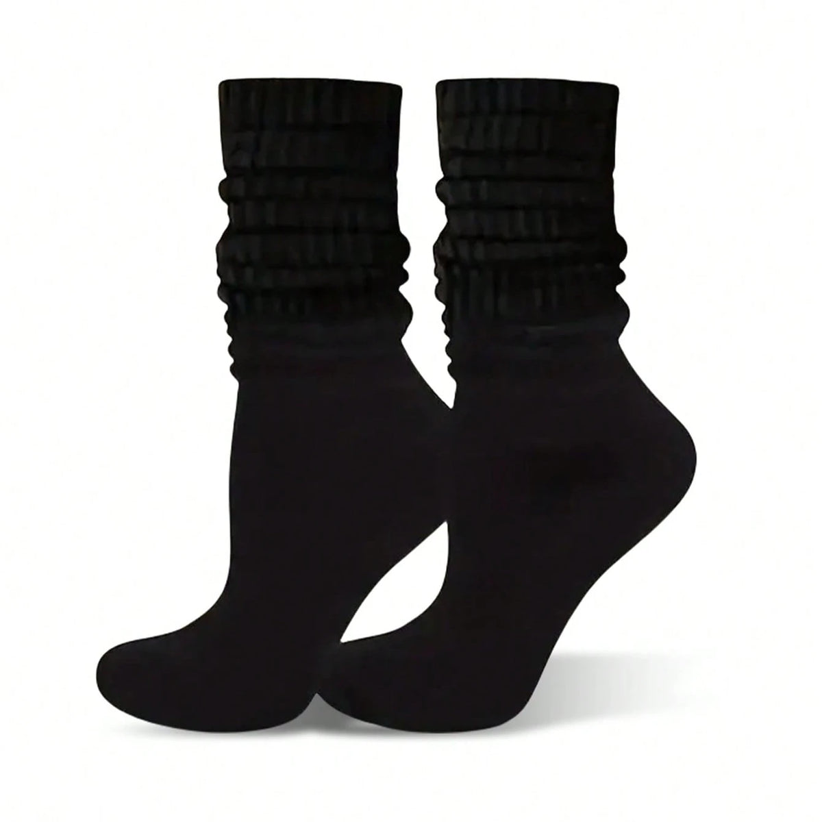 Polyester Elastane Casual Slouch Crew Socks 6 Pack